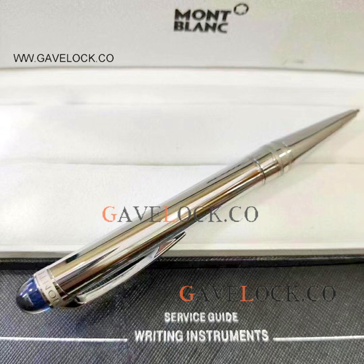 Best Replica Mont blanc Blue Planet Starwalker Silver Ballpoint Pen